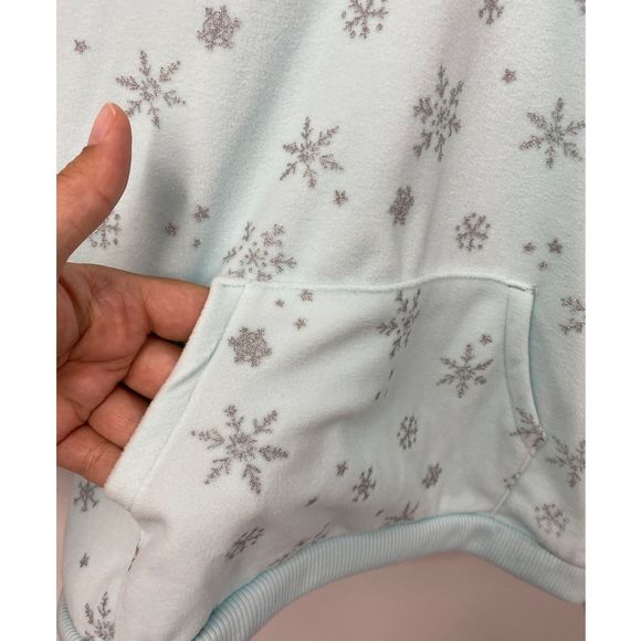 Carter's Teal Snowflake Fleece Hooded Sweater - Picture 9 of 12